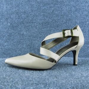 LifeStride See This Women Strappy Heel‎ Shoes Beige Synthetic Size 8.5 Medium